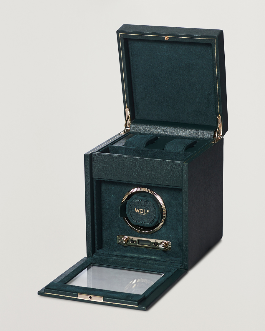 Herre | WOLF British Racing Green Single Watch Winder | WOLF | British Racing Green Single Watch Winder