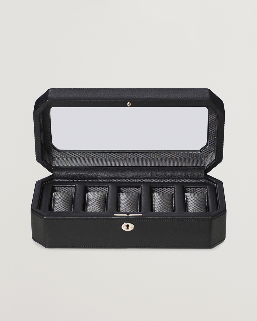Herre | Ure- & smykkeæsker | WOLF | Windsor 5 Piece Watch Box Black/Grey