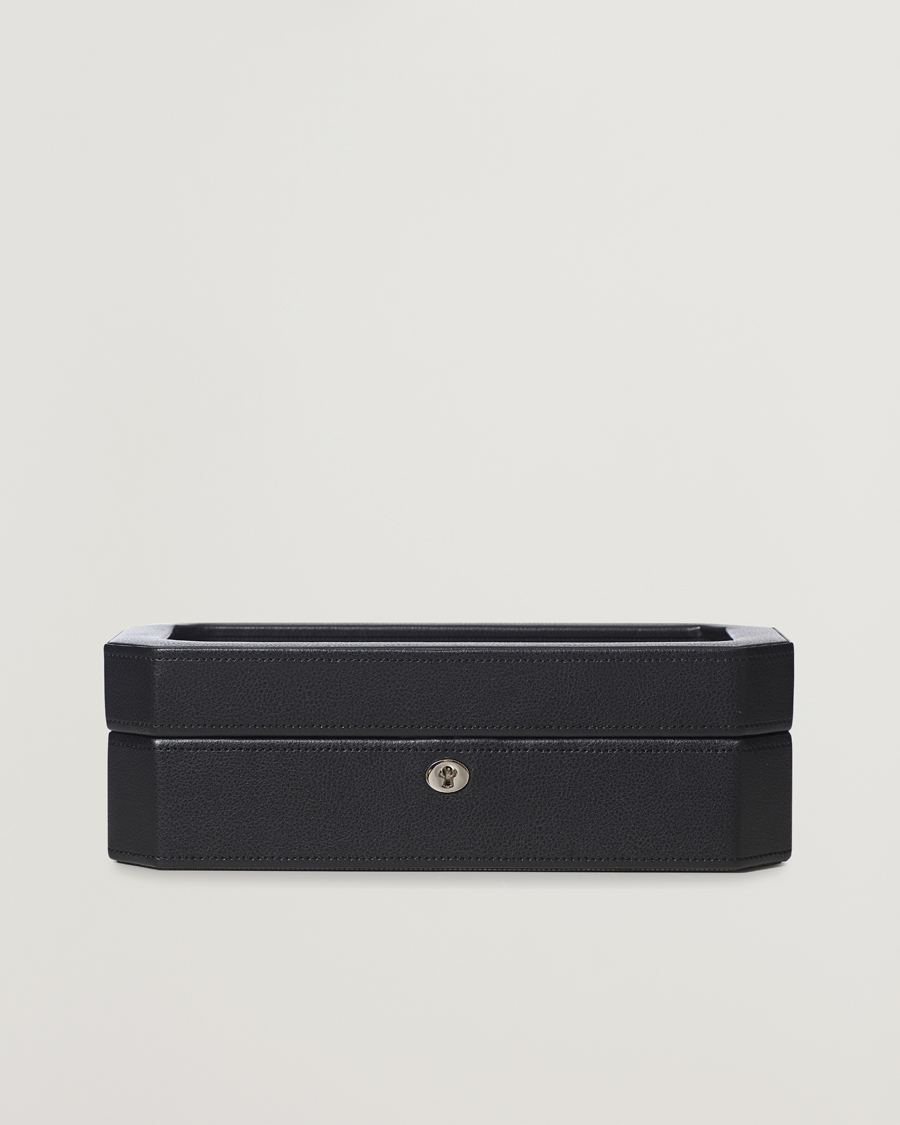 Men | Watch & Jewellery Boxes | WOLF | Windsor 5 Piece Watch Box Black/Grey