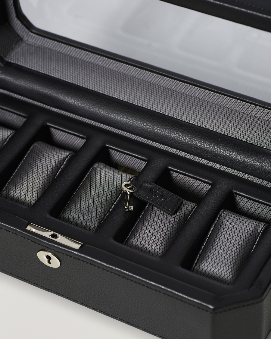 Herre | Ure- & smykkeæsker | WOLF | Windsor 5 Piece Watch Box Black/Grey