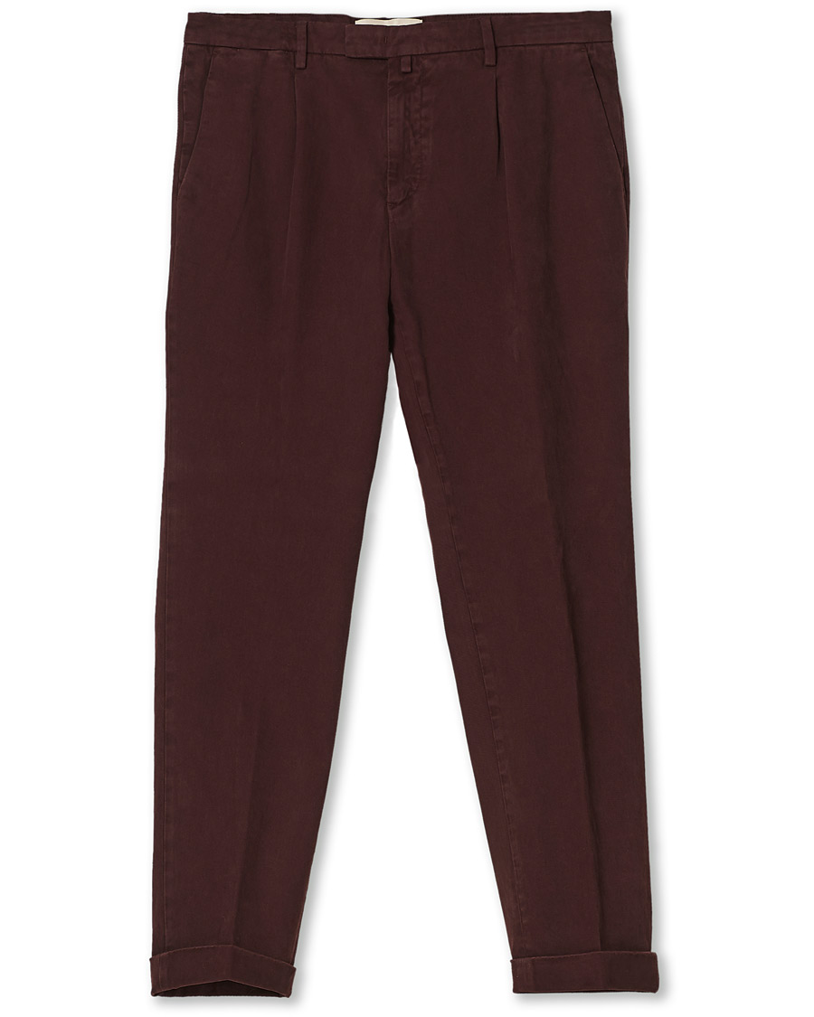 Herre | Bukser | Briglia 1949 | Easy Fit Cotton Stretch Chino Burgundy