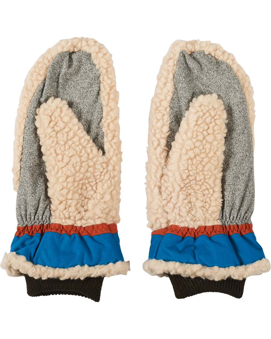 Herre | Handsker | Elmer by Swany | Miyo Wool Teddy Mittens Beige/Blue
