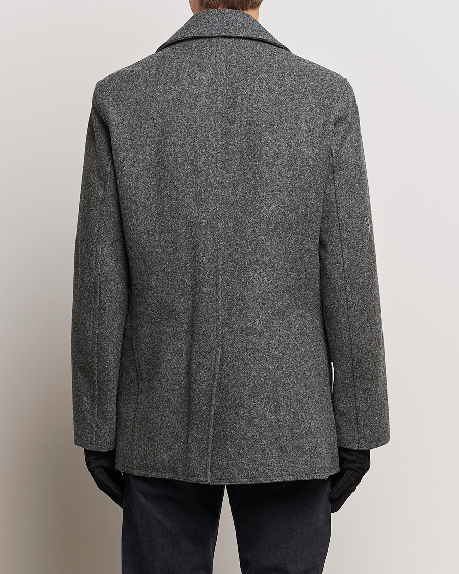 Herre | Jakker | Gloverall | Churchill Reefer Peacoat Grey