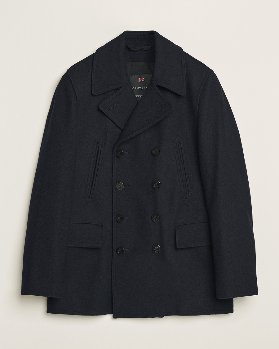 Herre | Jakker | Gloverall | Churchill Reefer Peacoat Navy