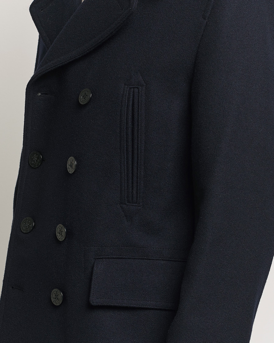 Herre | Jakker | Gloverall | Churchill Reefer Peacoat Navy