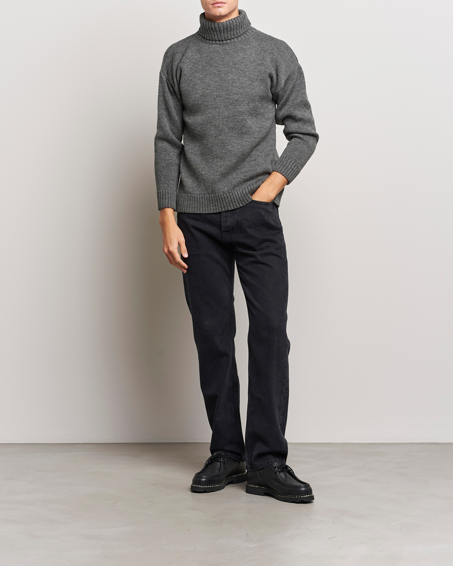 Herre | Trøjer | Gloverall | Submariner Chunky Wool Roll Neck Grey