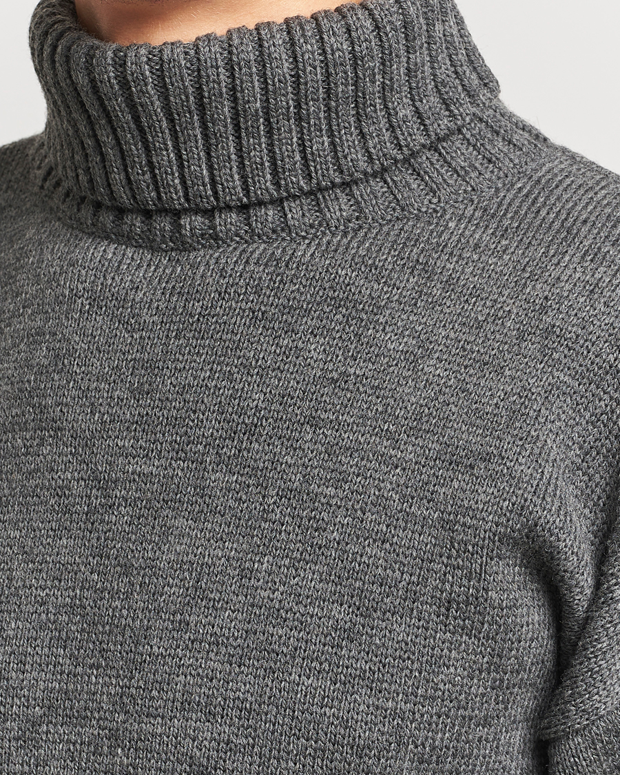 Herre | Trøjer | Gloverall | Submariner Chunky Wool Roll Neck Grey