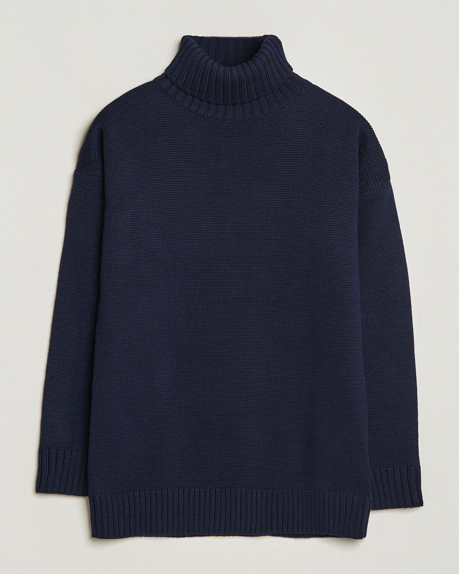 Herre | Trøjer | Gloverall | Submariner Chunky Wool Rollneck Navy
