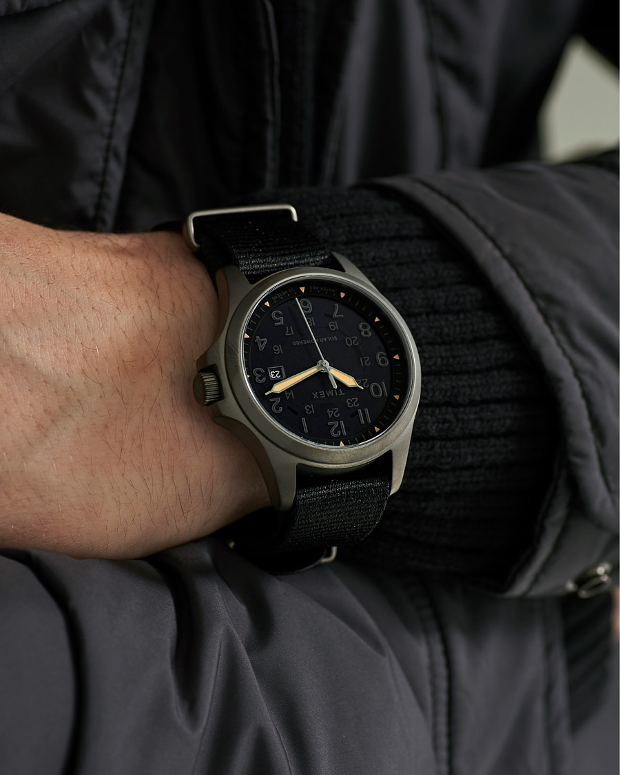 Herre | Ure | Timex | Field Post Solar Watch 41mm Black Dial