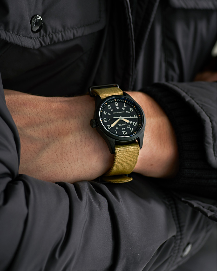 Herre | Timex Field Post Solar Watch 36mm Green/Black | Timex | Field Post Solar Watch 36mm Green/Black