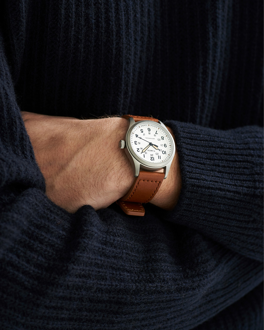 Herre | Timex Field Post Mechanical Watch 38mm White Dial | Timex | Field Post Mechanical Watch 38mm White Dial