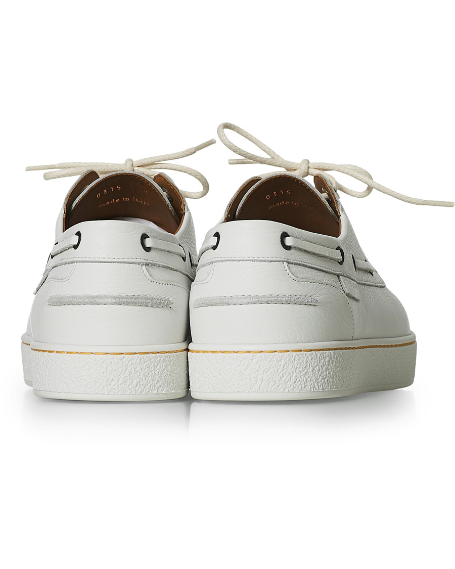 Herre | John Lobb Pier Boatshoe Sneaker White Grain | John Lobb | Pier Boatshoe Sneaker White Grain
