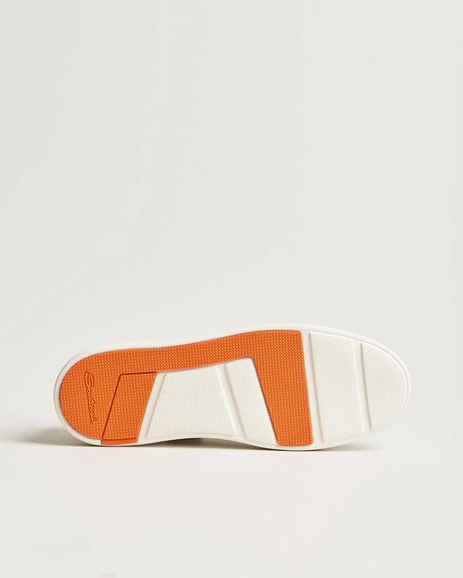 Herre | Sneakers | Santoni | Low Top Grain Leather Sneaker White Calf
