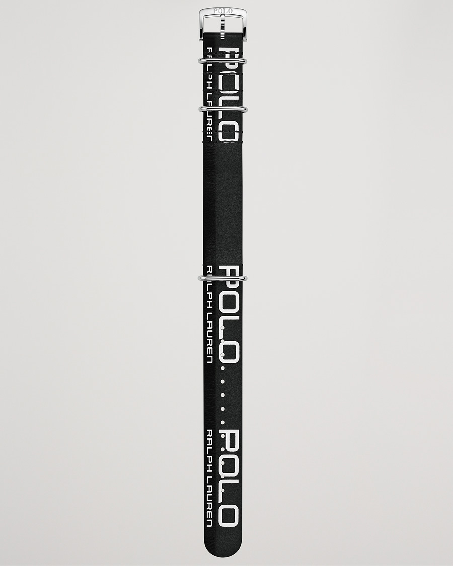 Herre | Polo Ralph Lauren Sporting Leather Strap Black/White | Polo Ralph Lauren | Sporting Leather Strap Black/White