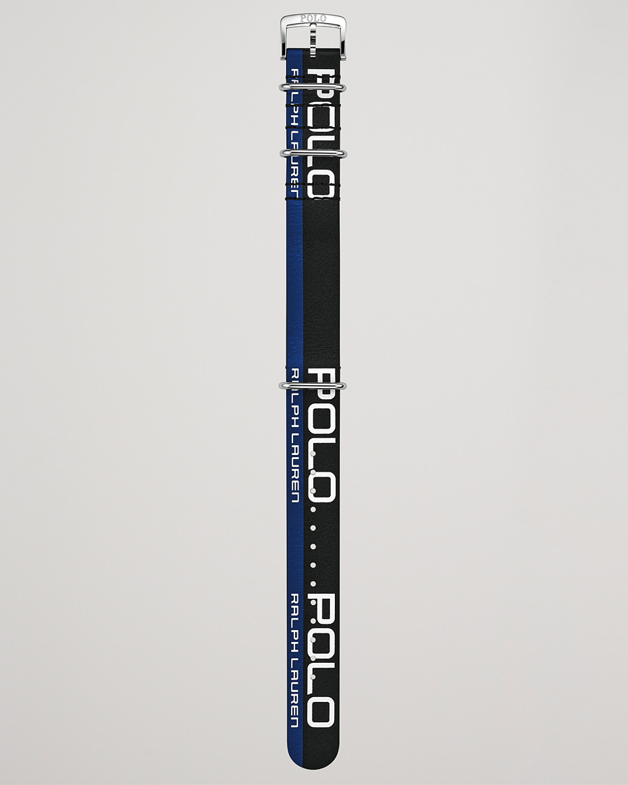 Herre | Polo Ralph Lauren Leather Sporting Strap Black/Blue | Polo Ralph Lauren | Leather Sporting Strap Black/Blue