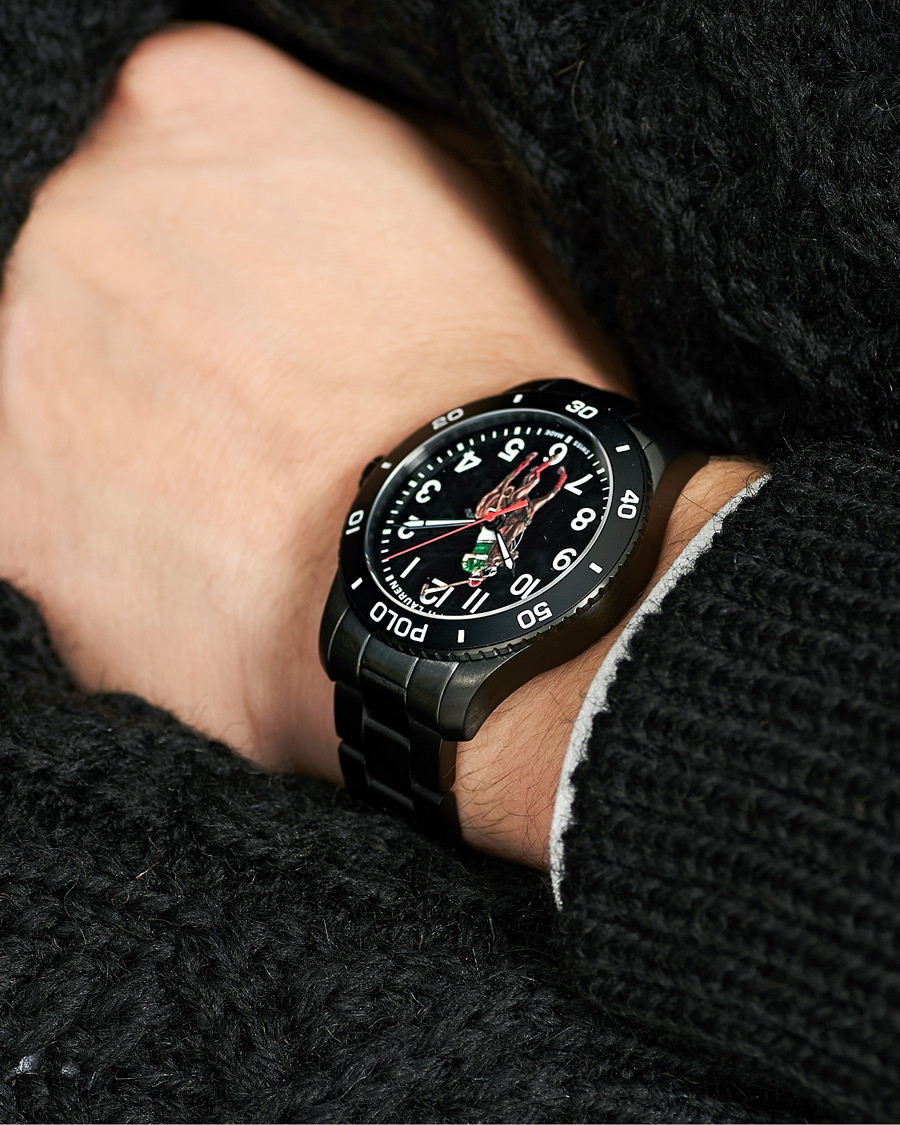 Herre | Polo Ralph Lauren 42mm Automatic Pony Player Black Dial | Polo Ralph Lauren | 42mm Automatic Pony Player Black Dial