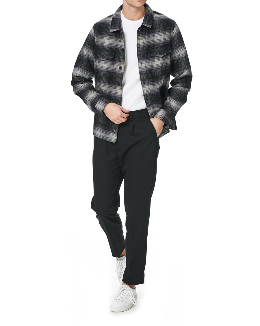 Herre | Skjorter | Calvin Klein | Cotton Check Overshirt Black/Grey