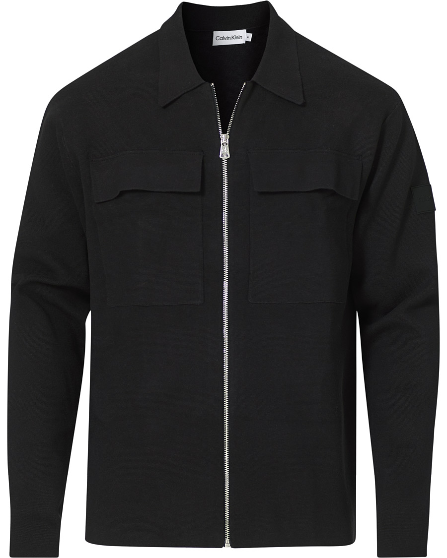 Herre | Trøjer | Calvin Klein | Punto Milano Full Zip Cardigan Black