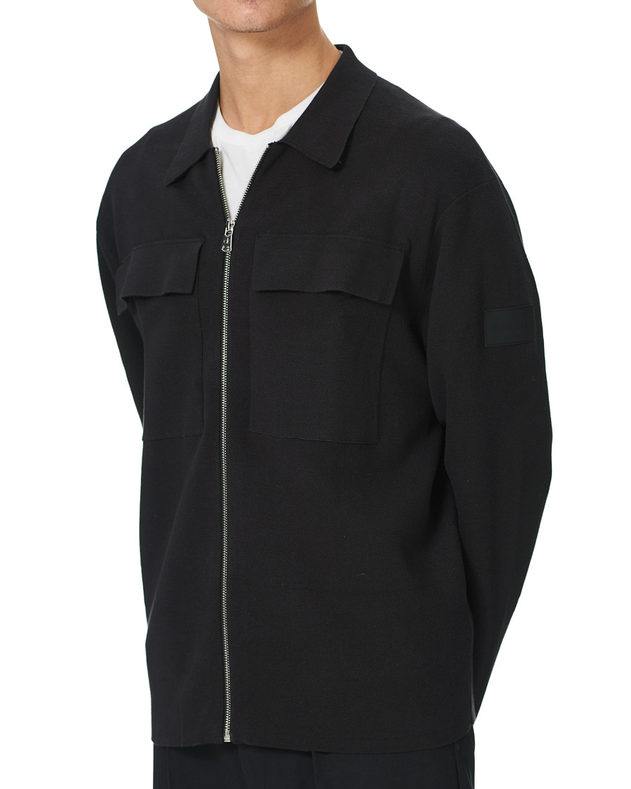 Herre | Trøjer | Calvin Klein | Punto Milano Full Zip Cardigan Black