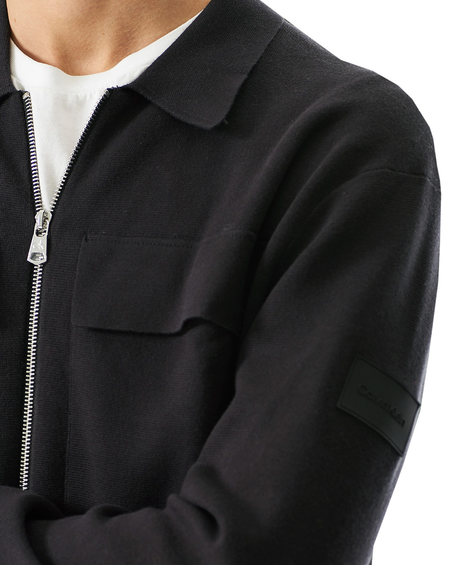 Herre | Trøjer | Calvin Klein | Punto Milano Full Zip Cardigan Black