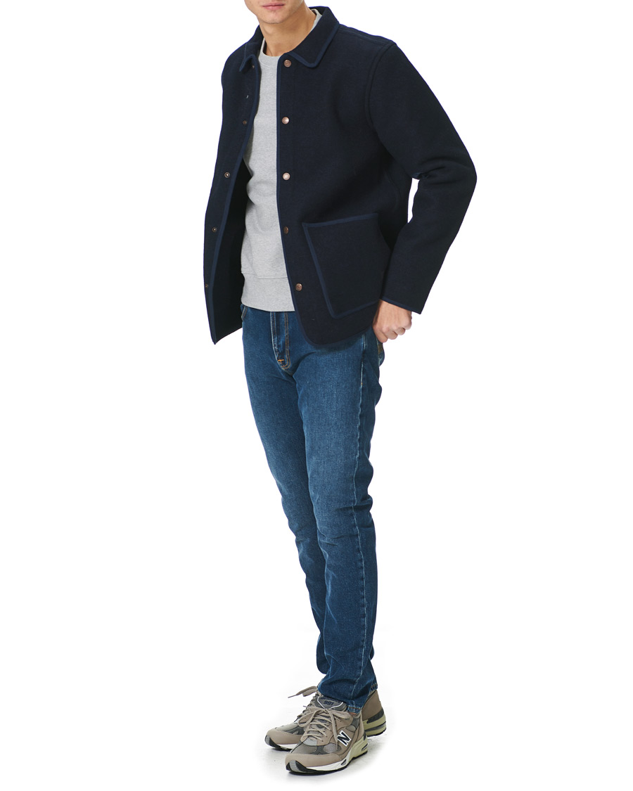 Herre | Jakker | Nudie Jeans | Fred Boiled Wool Jacket Navy