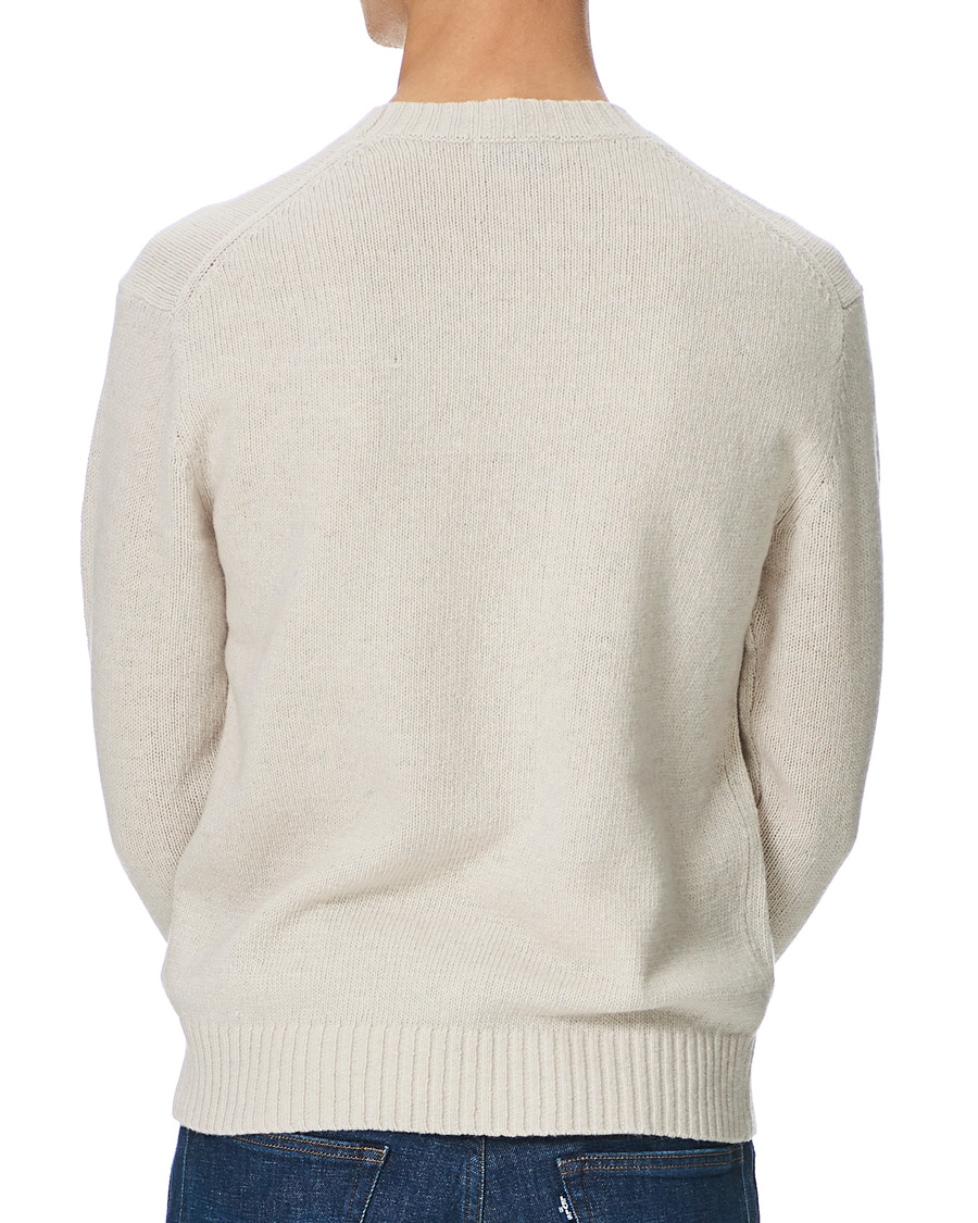 Herre | Trøjer | Tiger of Sweden | Danzon Recycle Wool Knitted Crew Neck Buttercreme