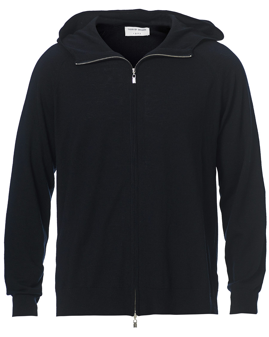 Herre | Trøjer | Tiger of Sweden | Navette Knitted Merino Sweater Dark Navy