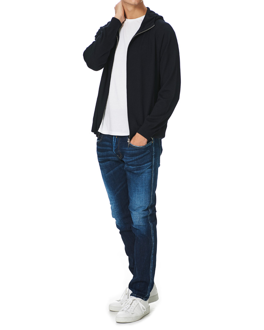 Herre | Trøjer | Tiger of Sweden | Navette Knitted Merino Sweater Dark Navy