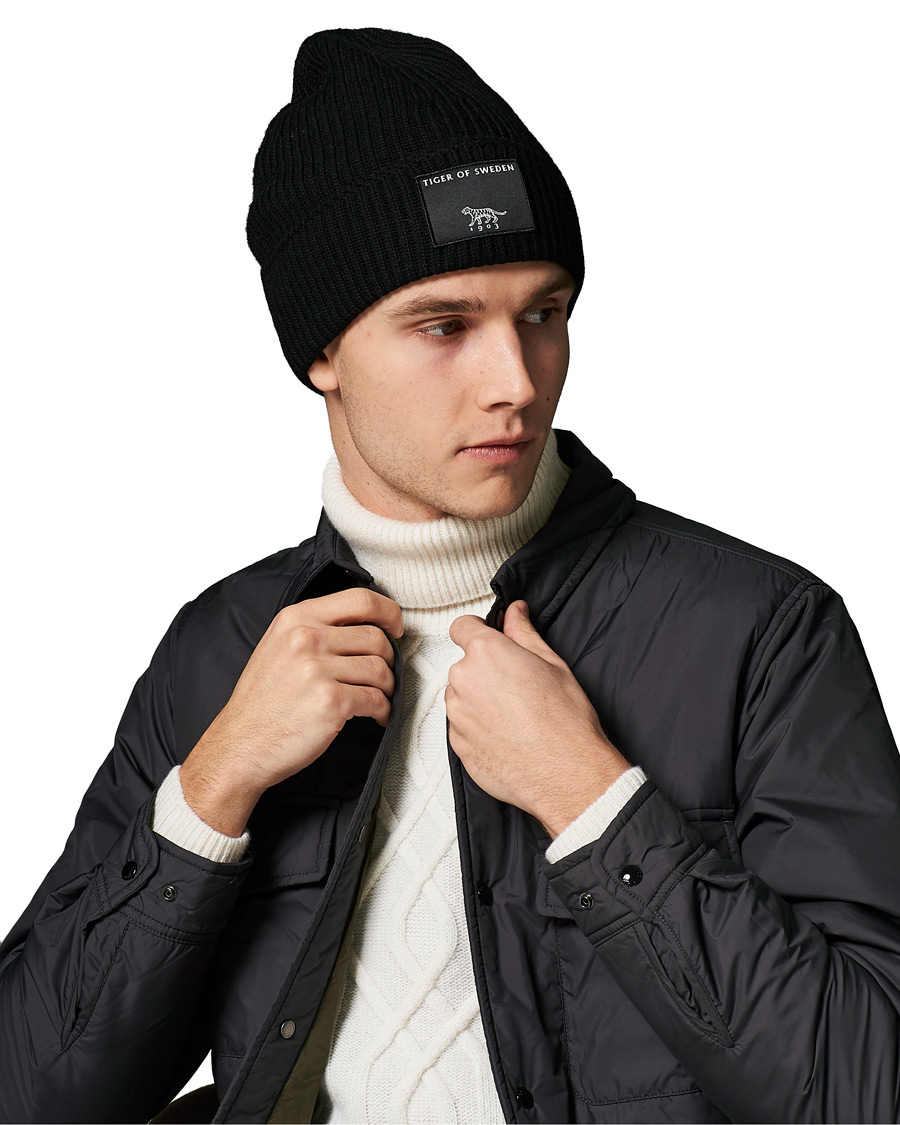 Herre | Tiger of Sweden Hollein Merino Beanie Black | Tiger of Sweden | Hollein Merino Beanie Black