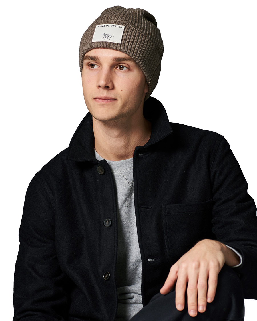 Herre | Tiger of Sweden Hollein Merino Beanie Beige | Tiger of Sweden | Hollein Merino Beanie Beige