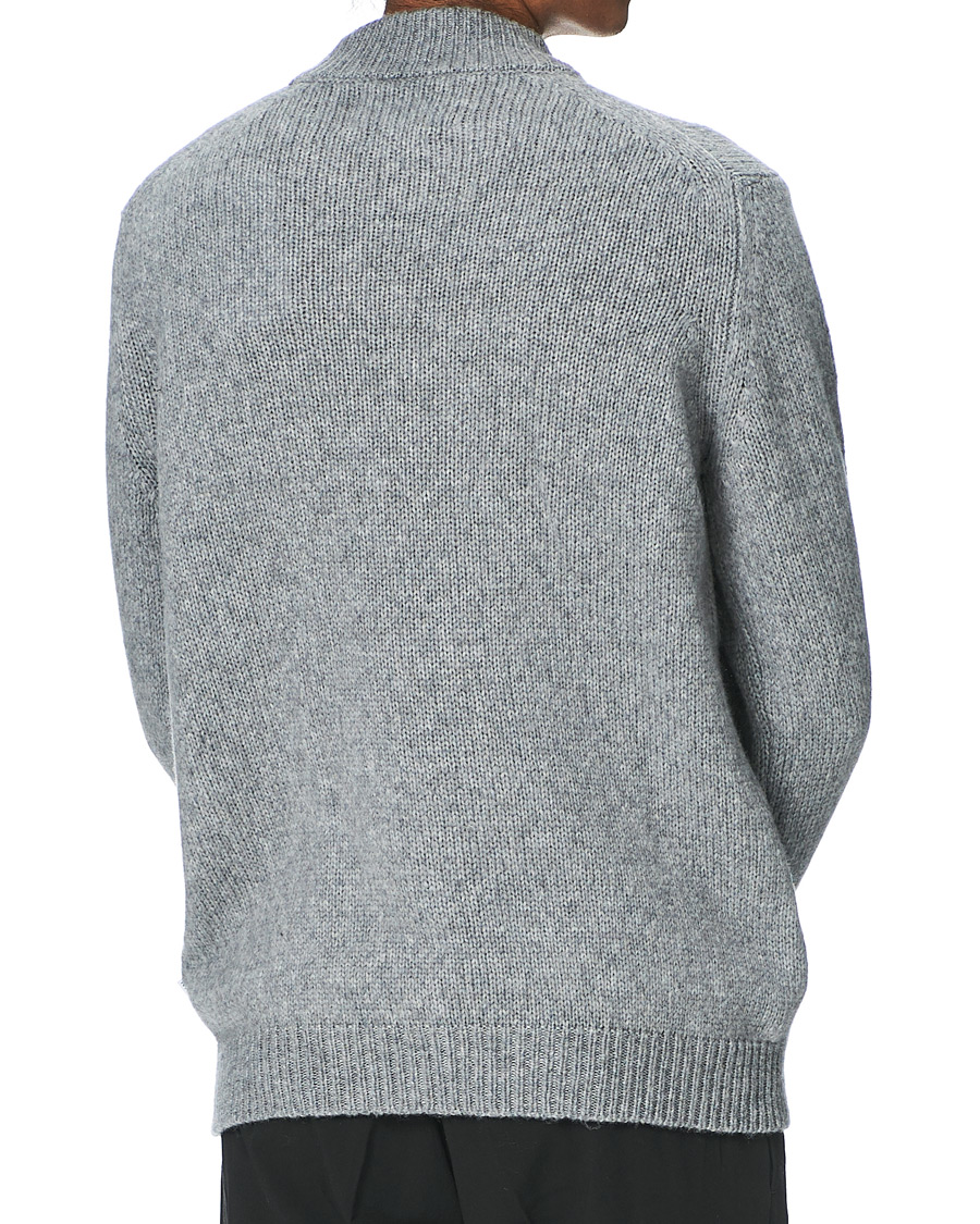 Herre | Trøjer | NN07 | Nick Knitted Merino Mock Neck Grey Mel