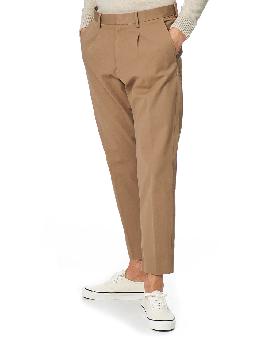 Herre | Bukser | NN07 | Bill Cropped Cotton Trousers Khaki