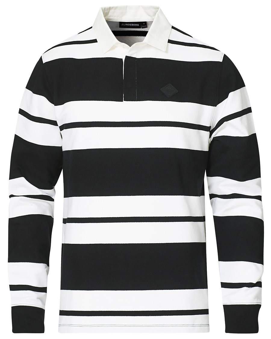 Herre | Trøjer | J.Lindeberg | Reed Cotton Rugby Shirt Black