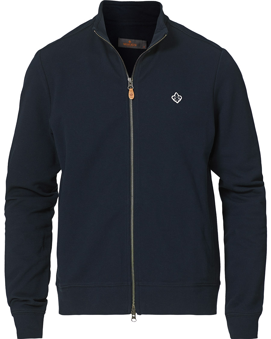 Herre | Trøjer | Morris | Nyle Cotton Full Zip Old Blue