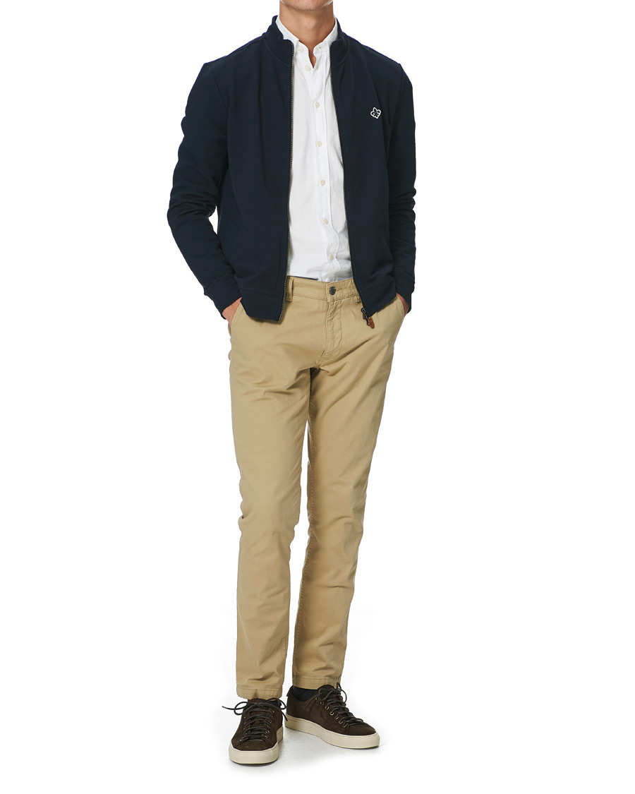 Herre | Trøjer | Morris | Nyle Cotton Full Zip Old Blue
