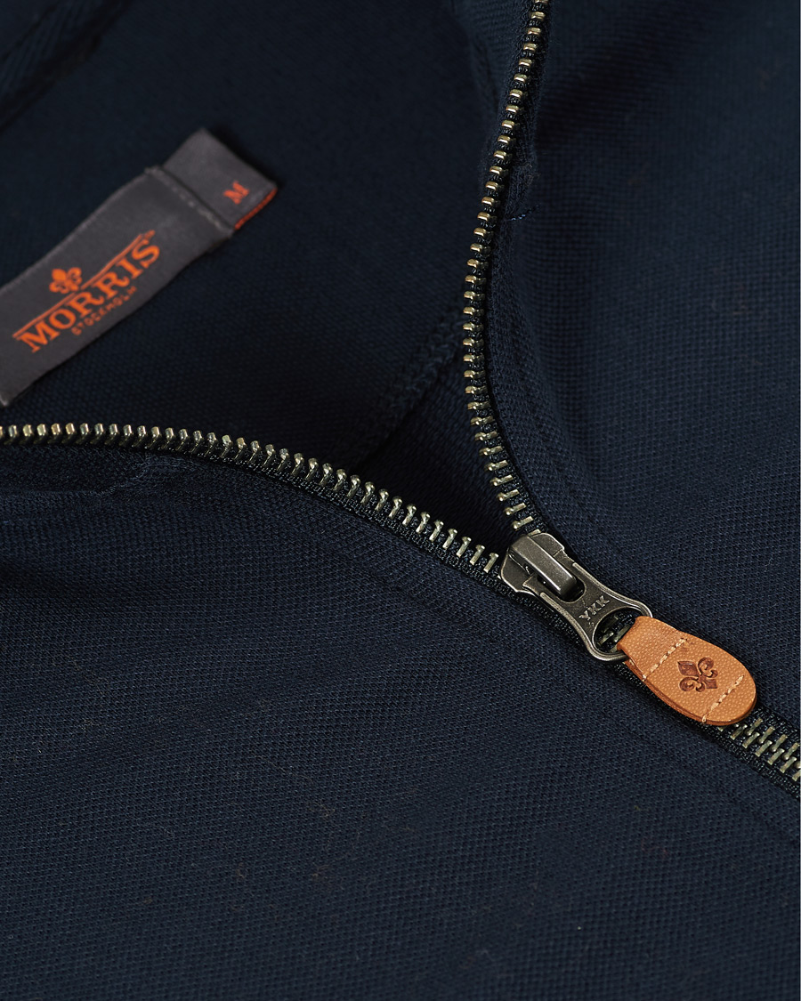 Herre | Trøjer | Morris | Nyle Cotton Full Zip Old Blue