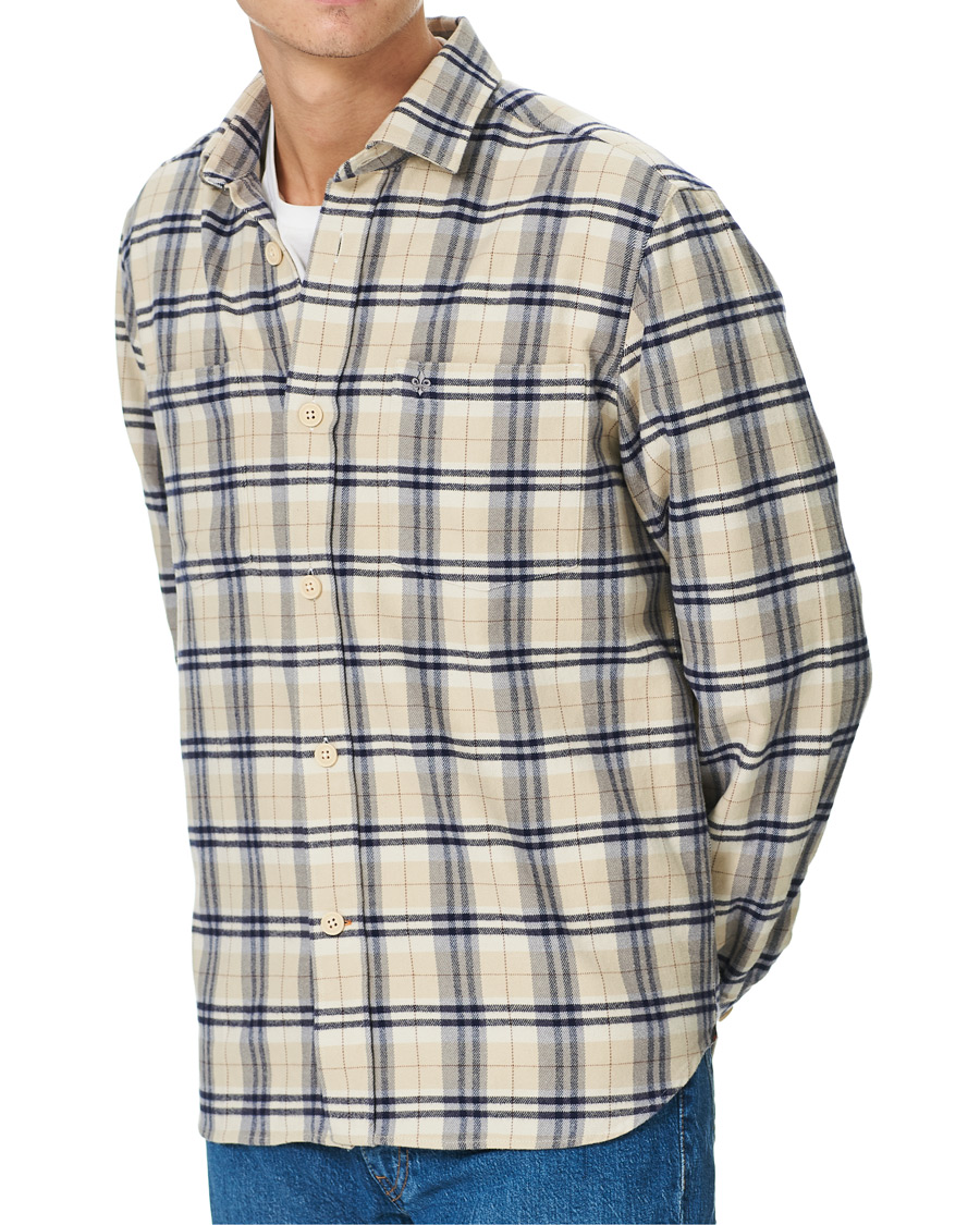 Herre | Skjorter | Morris | Holiday Brushed Cotton Overshirt Khaki