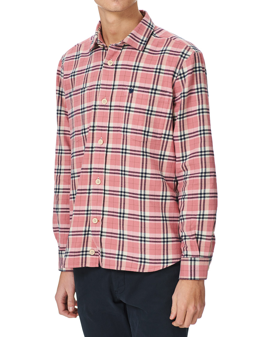 Herre | Skjorter | Morris | Holiday Brushed Cotton Overshirt Pink