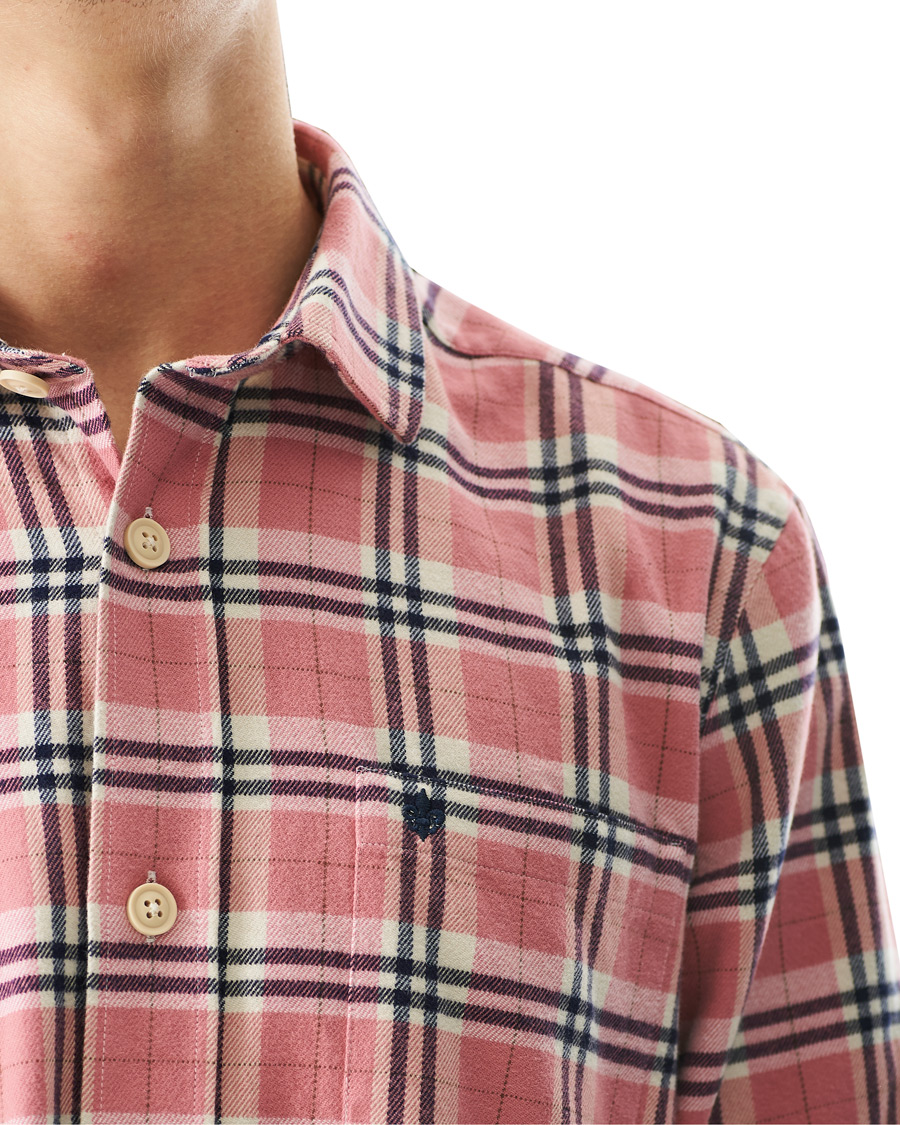 Herre | Skjorter | Morris | Holiday Brushed Cotton Overshirt Pink