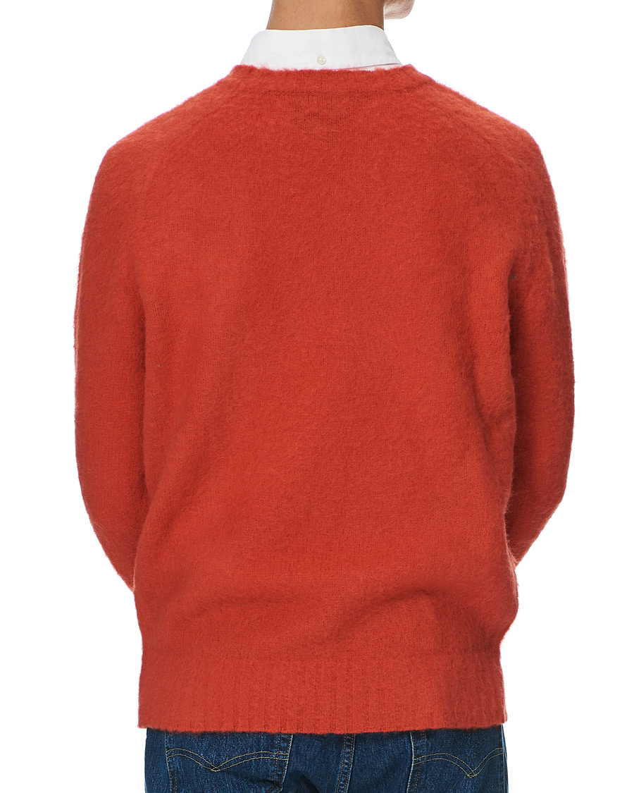Herre | Trøjer | Morris | Warren Knitted Wool Crew Neck Orange