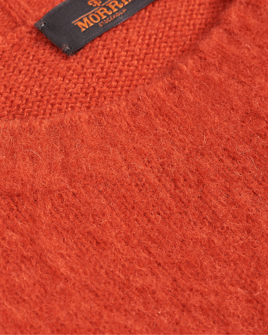 Herre | Trøjer | Morris | Warren Knitted Wool Crew Neck Orange