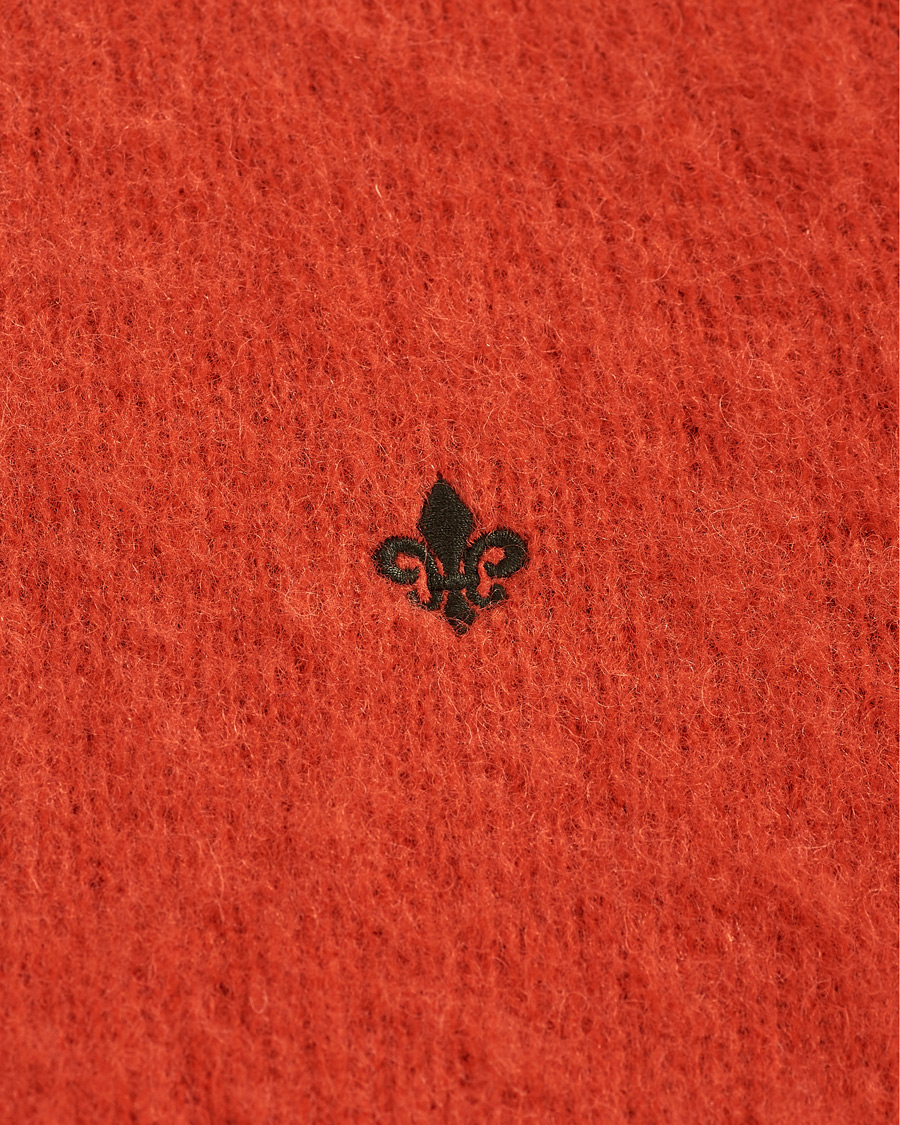 Herre | Trøjer | Morris | Warren Knitted Wool Crew Neck Orange