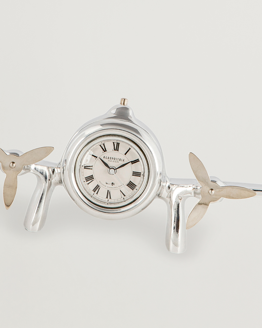 Herre | Dekoration | Authentic Models | Art Deco Flight Clock Silver