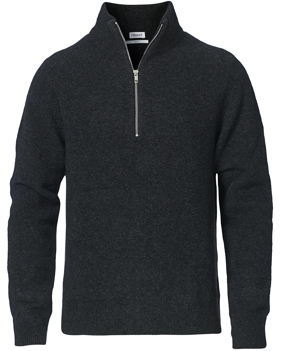 Herre | Trøjer | Filippa K | Andrew Yak Sweater Charcoal Melange