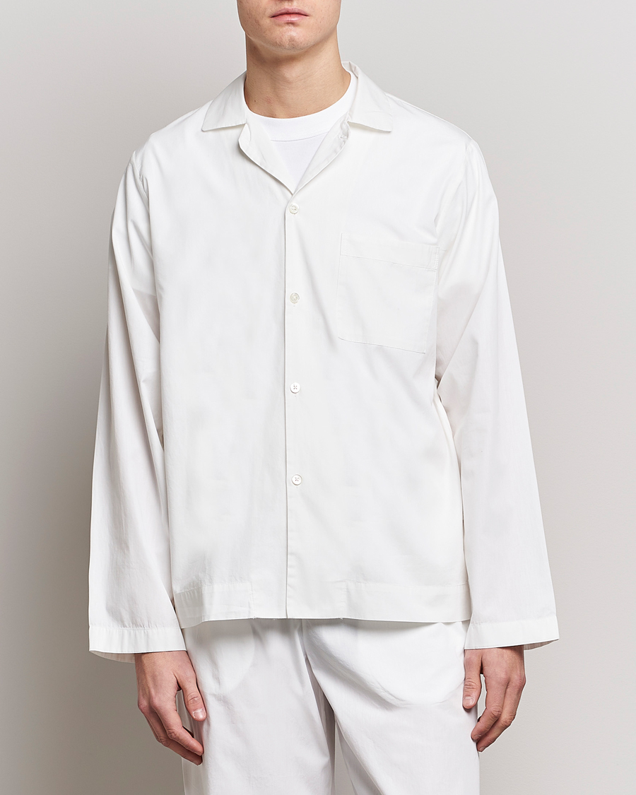Herre | Pyjamastrøjer | Tekla | Poplin Pyjama Shirt Alabaster White