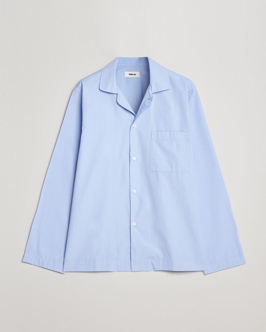 Herre | Tekla Poplin Pyjama Shirt Light Blue | Tekla | Poplin Pyjama Shirt Light Blue