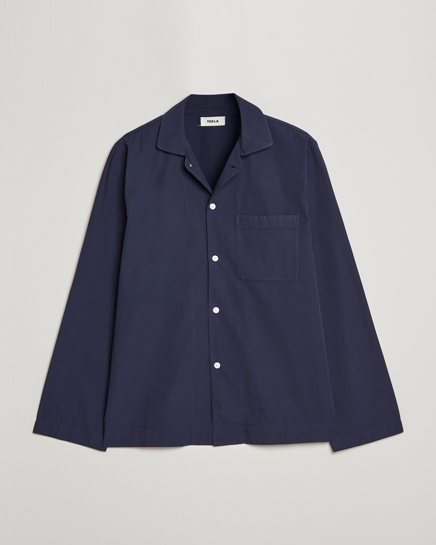 Herre | Pyjamas & Morgenkåber | Tekla | Poplin Pyjama Shirt True Navy