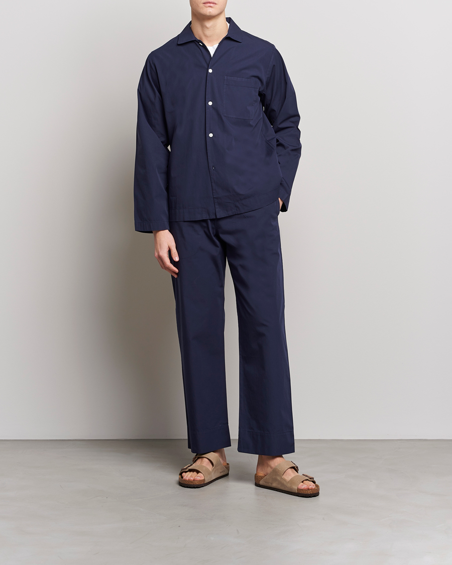 Herre | Pyjamas & Morgenkåber | Tekla | Poplin Pyjama Shirt True Navy