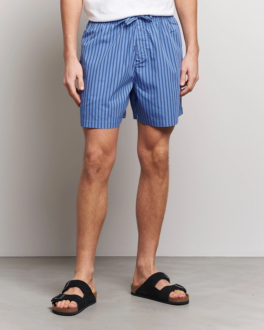 Herre | Nattøj | Tekla | Poplin Pyjama Shorts Boro Stripes