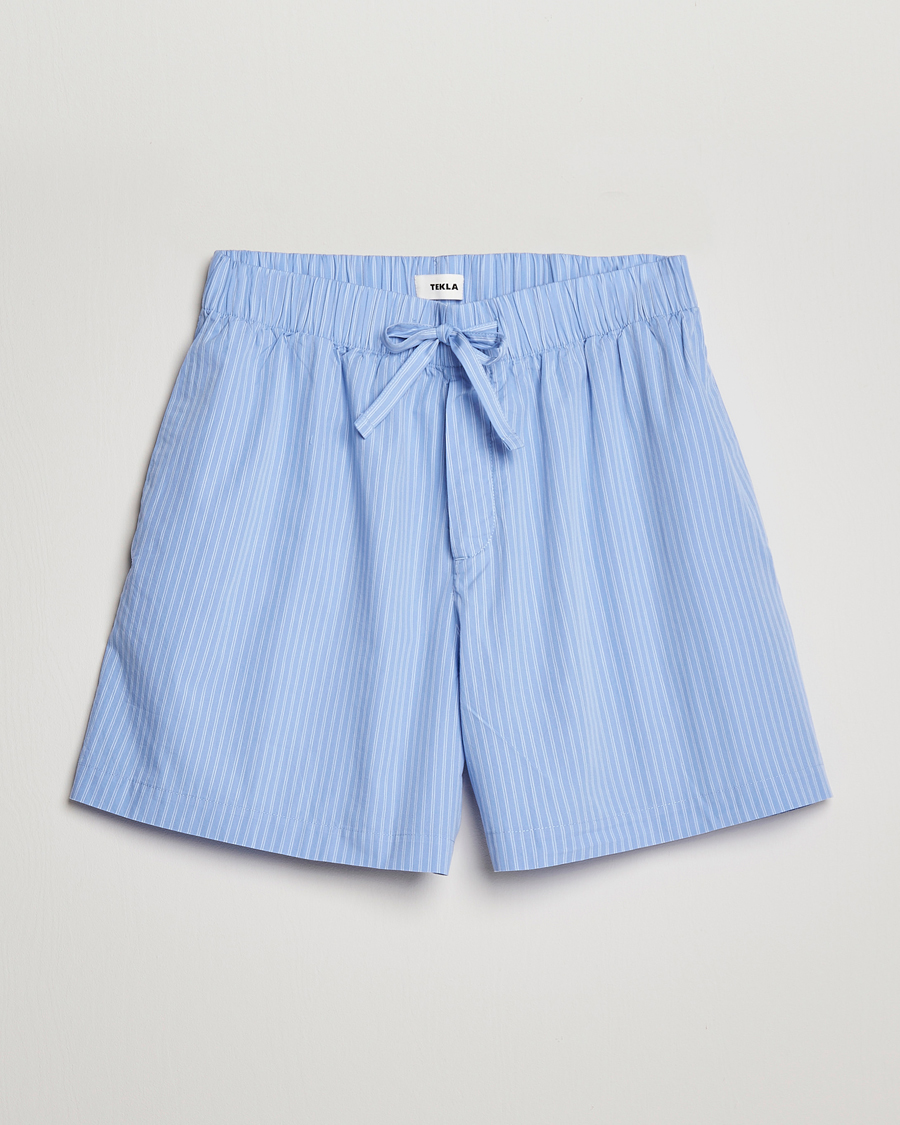 Herre | Pyjamas & Morgenkåber | Tekla | Poplin Pyjama Shorts Pin Stripes